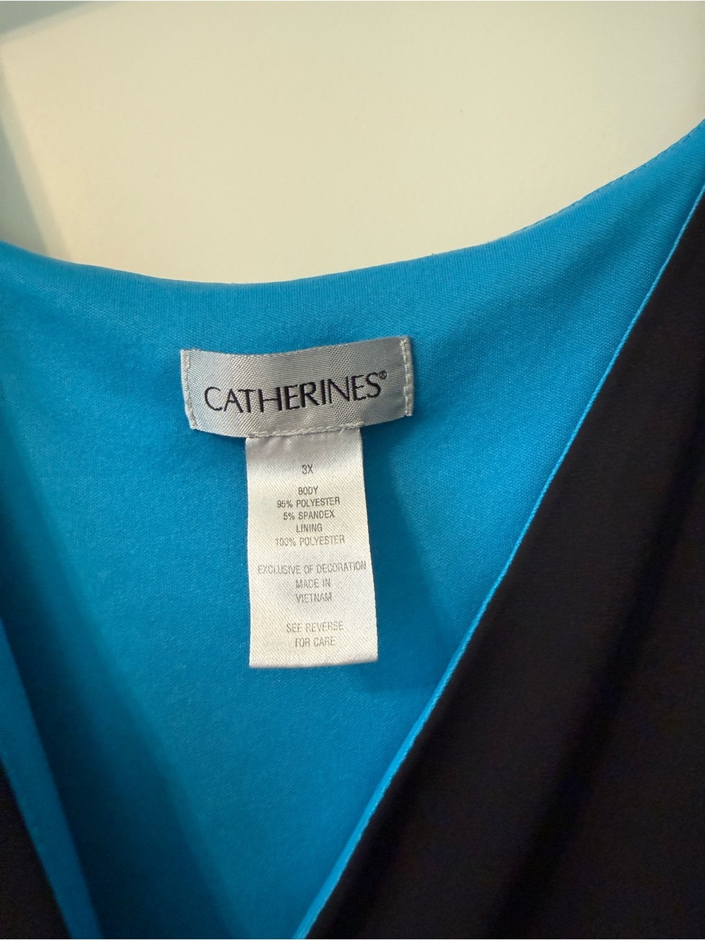Catherines Black & Turquoise V-Neck Printed Maxi Dress - Picture 5 of 5
